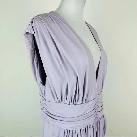 Gabrielle Union Iset Lavender Draped Front Dress Size 1X - Picture 5 of 11